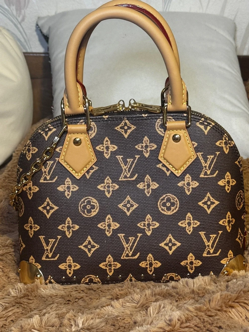 Louis Vuitton 130 yr Anniversary Brown Monogram Alma BB Trunk Bag
